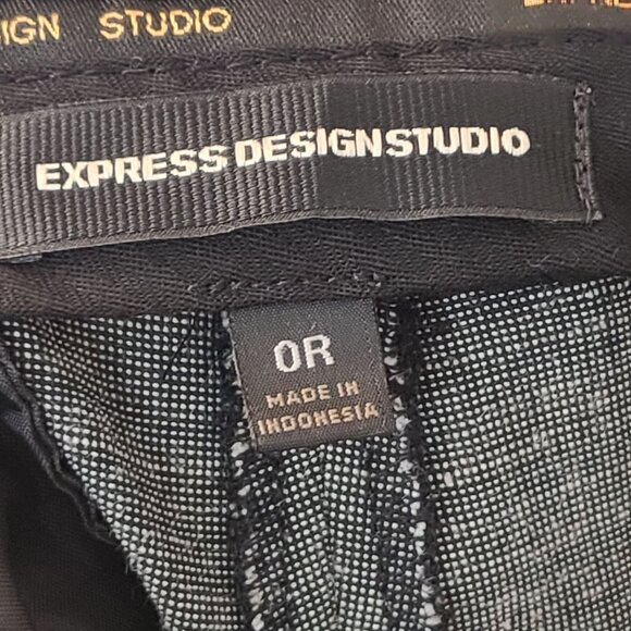 Express Design Studio Dress Pants Flat Front Gray Women's Size 0R - Picture 6 of 10